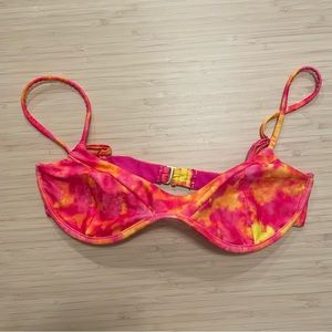 Lovers and friend yellow pink underwire bikini top small
